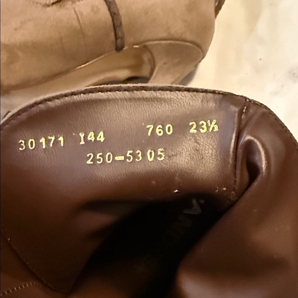 Andrea by Sadek Brown Braided-Wrap Suede‎ Heeled Ankle Boots, Women’s Size 8” - Picture 9 of 9